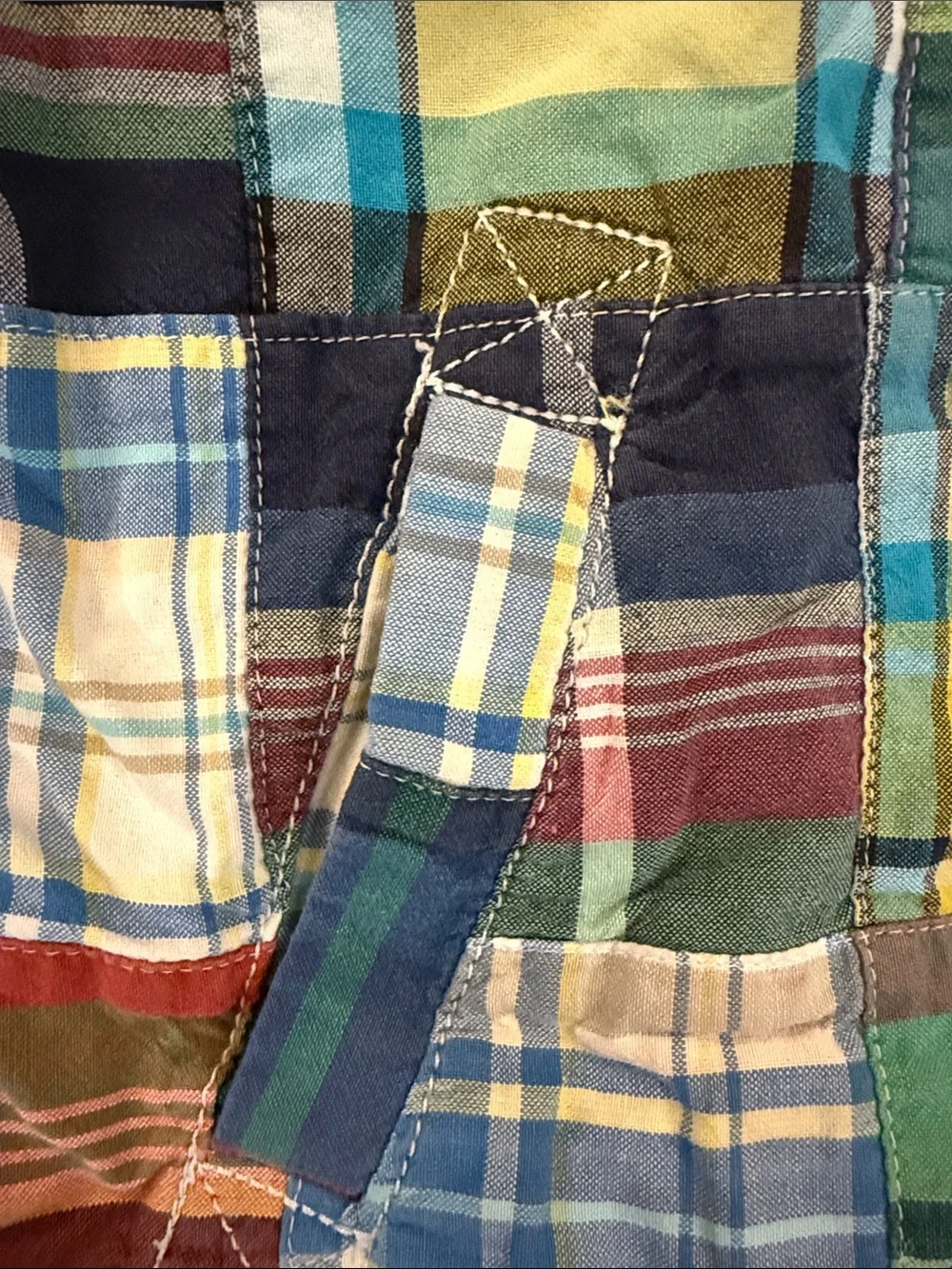 Vintage 2006 Baby Gap Madras Patchwork Hooded Jacket 18-24M Cotton Lined